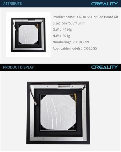 Creality CR-10 S5 3D Hotbed Kit  CREALITY 3D Yazıcı Yedek Parça