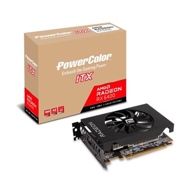 PowerColor AMD Radeon RX6400 ITX 4GB 64Bit PCI-e 4.0 GDDR6 Ekran Kartı  POWERCOLOR Ekran Kartları